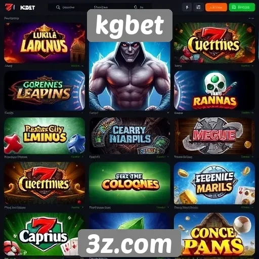 Diversidade de jogos disponíveis na plataforma kgbet